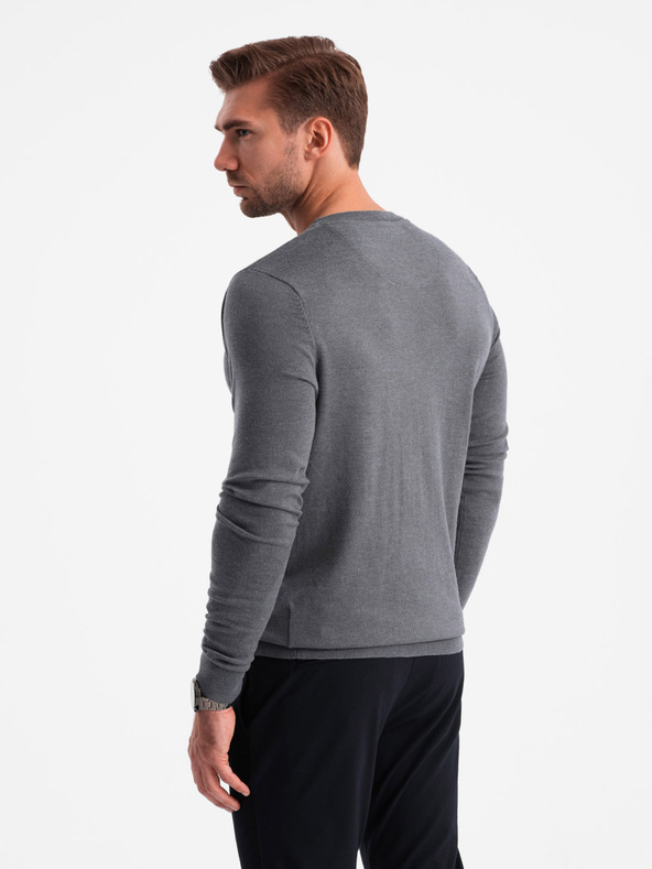 Ombre Clothing Klassischer Herren Rundhals-Pullover Ombre Kleidung