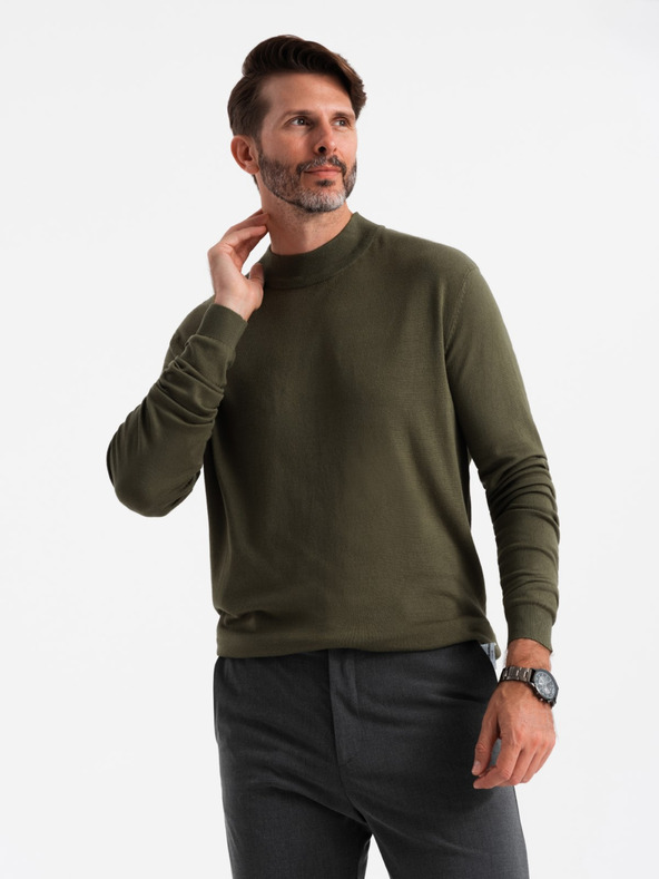 Ombre Clothing Herren Strick-Rollkragenpullover mit Viskose Ombre Kleidung