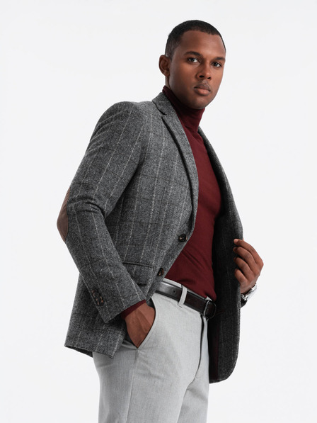 Ombre Clothing Elegante strukturierte Herren-Strickjacke Ombre Clothing