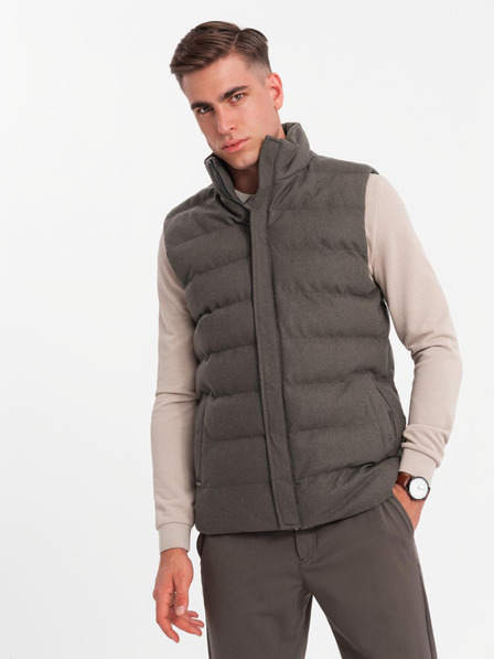 Ombre Clothing Herren-Steppweste mit Neon-Akzenten Ombre Clothing