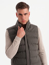 Ombre Clothing Herren-Steppweste mit Neon-Akzenten Ombre Clothing