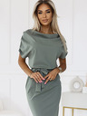 numoco Numoco ROXI Kleid mit asymmetrischem Rock und Gürtel