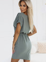 numoco Numoco ROXI Kleid mit asymmetrischem Rock und Gürtel