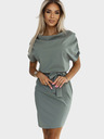 numoco Numoco ROXI Kleid mit asymmetrischem Rock und Gürtel