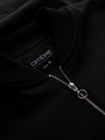 Ombre Clothing Herren Baumwoll-Stretch-Bomber-Sweatshirt schwarz Ombre Clothing