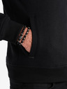 Ombre Clothing Herren Baumwoll-Stretch-Bomber-Sweatshirt schwarz Ombre Clothing