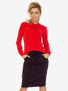 numoco Rote Damenbluse mit Numoco-Gewebe