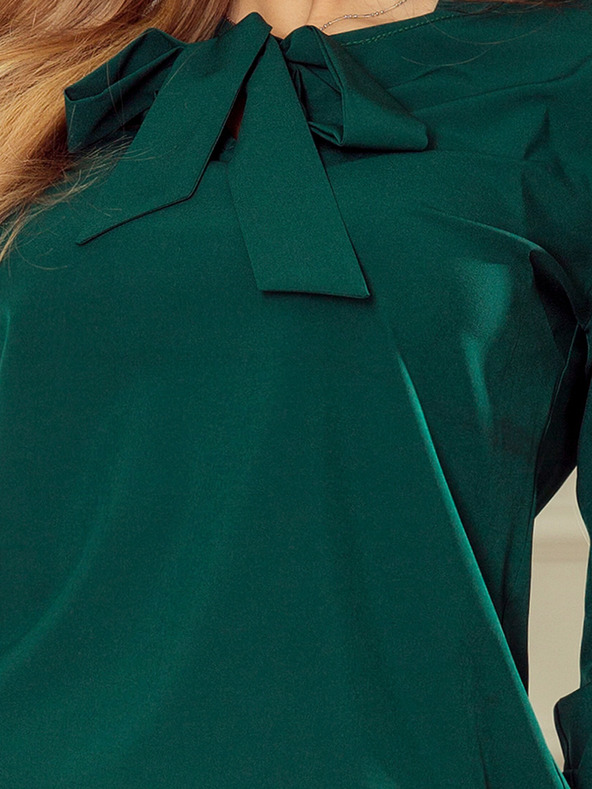 numoco Grüne Damenbluse mit Numoco-Bindung