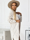 numoco Beigefarbene Damen-Langstrickjacke Numoco
