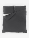 Kvalitex French muslin bedding 200x200, 70x90cm dark gray Kvalitex