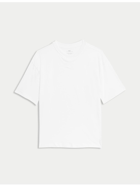Marks & Spencer Plain Cotton T-Shirt (2-16 years) Marks & Spencer white