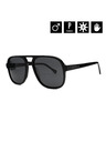 Horsefeathers Sonnenbrille Corp - glänzend schwarz/grau HORSEFEATHERS