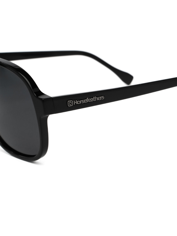 Horsefeathers Sonnenbrille Corp - glänzend schwarz/grau HORSEFEATHERS