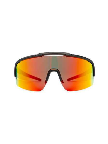 Horsefeathers Fahrradbrille Recoil - mattschwarz/verspiegelt rot HORSEFEATHERS