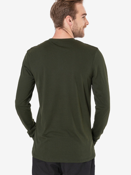 Sam 73 Dunkelgrünes Herren-T-Shirt mit Druck SAM 73