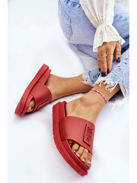 BIG STAR SHOES Damen Big Star Rote Hausschuhe