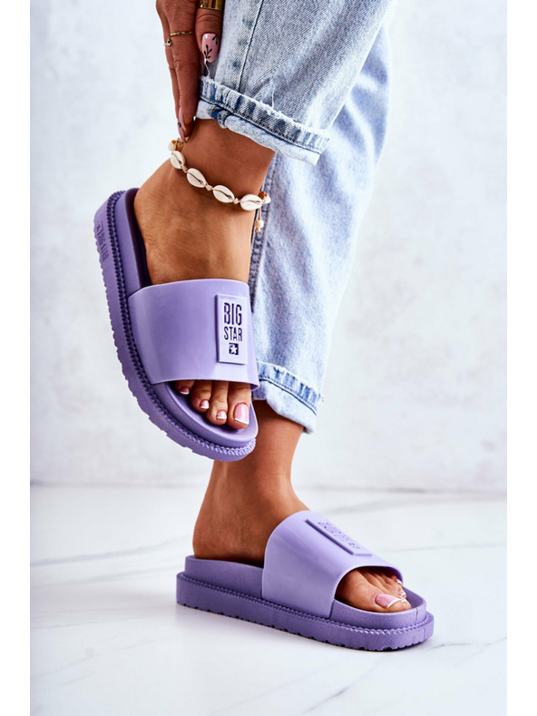 BIG STAR SHOES Modische Big Star Hausschuhe für Frauen - lila: