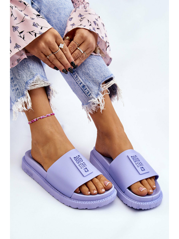 BIG STAR SHOES Modische Big Star Hausschuhe für Frauen - lila: