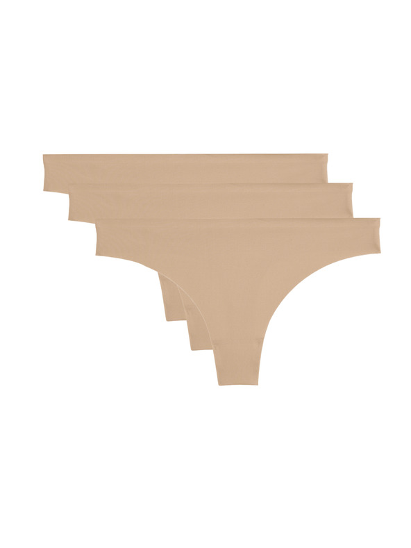 Marks & Spencer Thong without visible hems, 3-pack Marks & Spencer beige