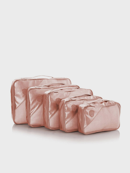 Heys Heys Metallic Packing Cube 5er-Set mit fünf Reisetaschen in altrosa
