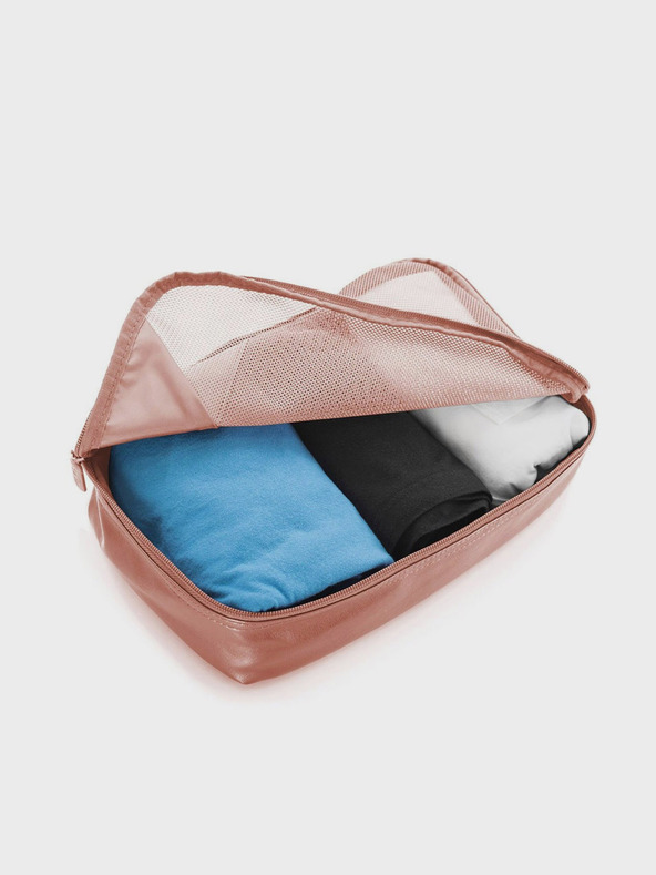 Heys Heys Metallic Packing Cube 5er-Set mit fünf Reisetaschen in altrosa