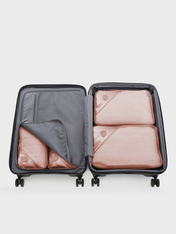 Heys Heys Metallic Packing Cube 5er-Set mit fünf Reisetaschen in altrosa