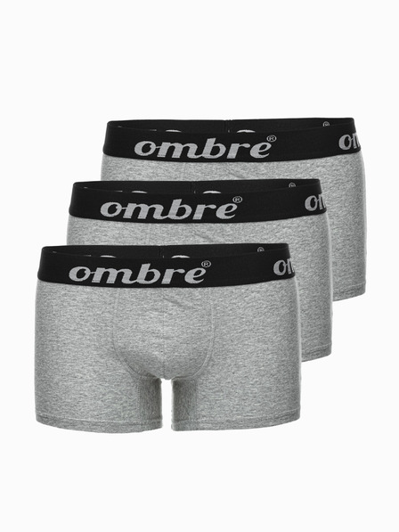 Ombre Clothing Graue Herren Boxershorts - 3er Pack Ombre Clothing U159