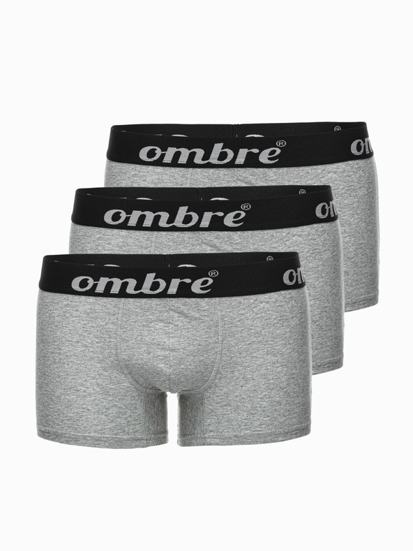 Ombre Clothing Graue Herren Boxershorts - 3er Pack Ombre Clothing U159