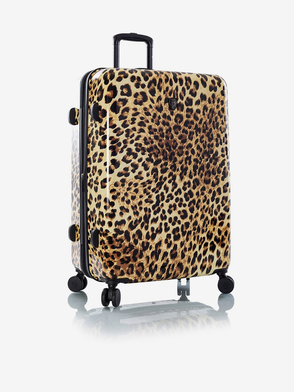 Heys Schwarz und braun gemusterter Reisekoffer Heys Brown Leopard L