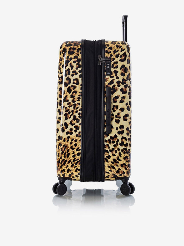 Heys Schwarz und braun gemusterter Reisekoffer Heys Brown Leopard L