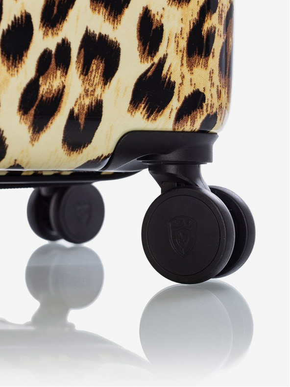 Heys Schwarz und braun gemusterter Reisekoffer Heys Brown Leopard L