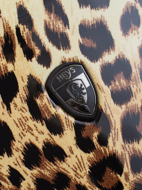 Heys Schwarz und braun gemusterter Reisekoffer Heys Brown Leopard L