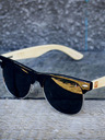 VEYREY VeyRey Sunglasses Polarized Semi-Frame Sunglasses Hyalos Schwarz Brillen