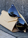 VEYREY VeyRey Sunglasses Polarized Semi-Frame Sunglasses Hyalos Schwarz Brillen