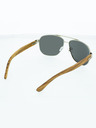 VEYREY VeyRey Holz Piloten Sonnenbrille Pent Silber Gläser