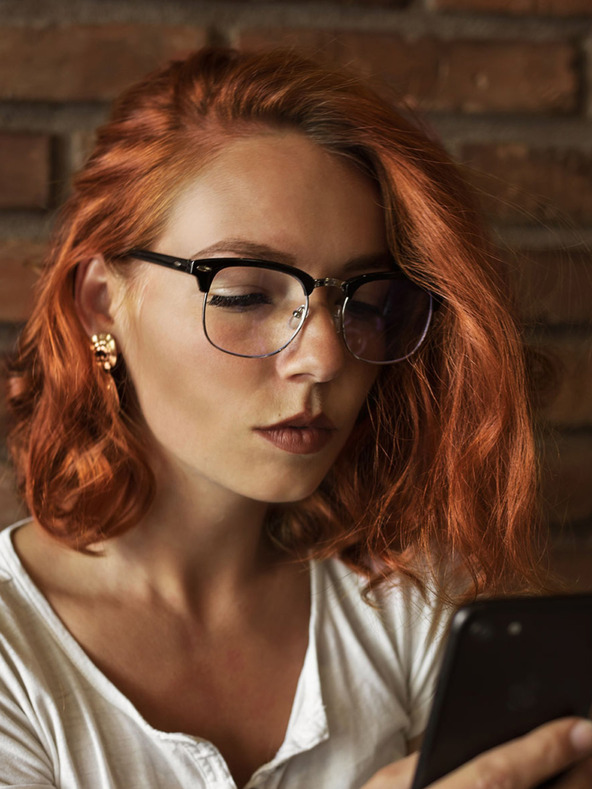 VEYREY VeyRey Blue Light Blocking Brille Semi-Framed Gadson Schwarz