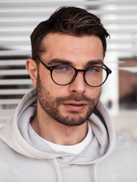 VEYREY VeyRey Blaulichtbrille Oval Justyn Schwarz
