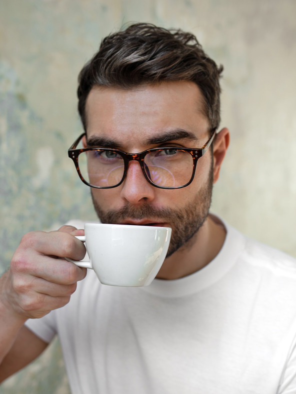 VEYREY VeyRey Blue Light Blocking Brille Quadratisch Evelin Braun