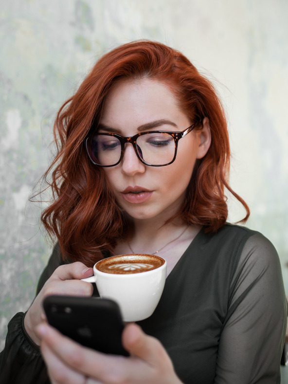 VEYREY VeyRey Blue Light Blocking Brille Quadratisch Evelin Braun