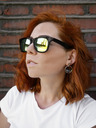 VEYREY VeyRey Nerd Sonnenbrille Schwarz Verspiegelt Gelb Brillen