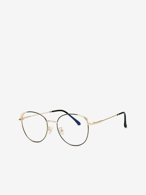 VEYREY VeyRey Blue Light Blocking Brille Oval Petronell Schwarz-Gold