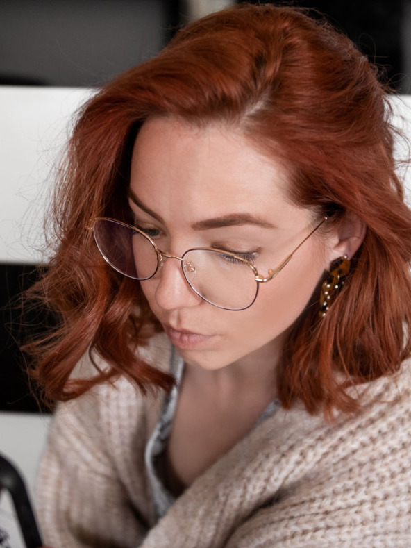 VEYREY VeyRey Blue Light Blocking Brille Oval Petronell Schwarz-Gold