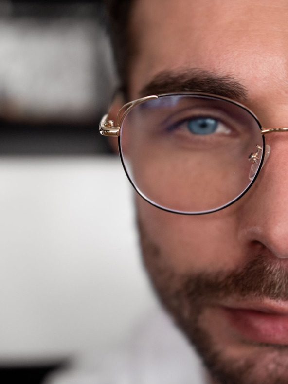 VEYREY VeyRey Blue Light Blocking Brille Oval Petronell Schwarz-Gold