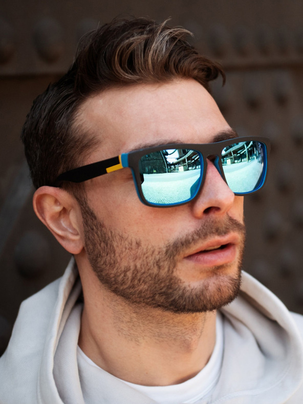 VEYREY VeyRey Polarisierende Sonnenbrille Nerd Robert Blau