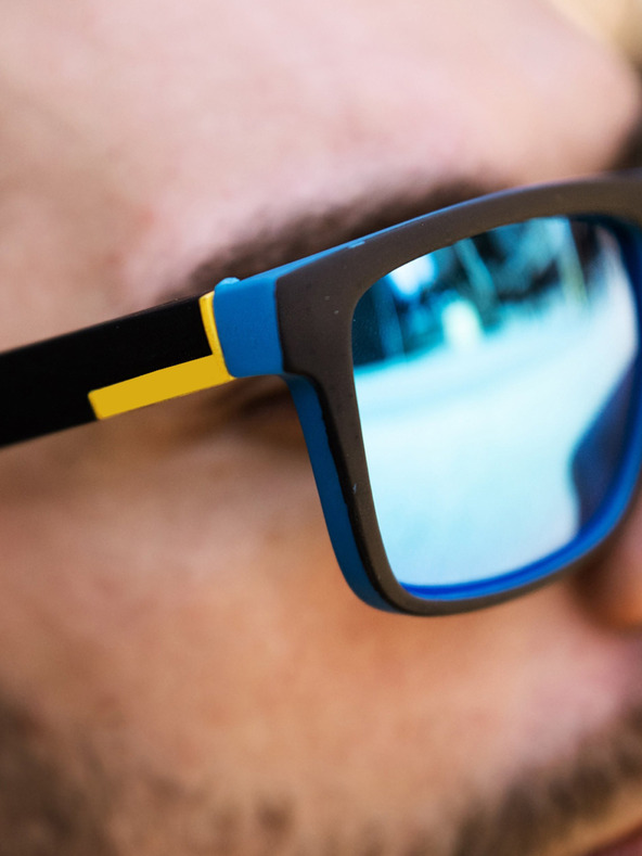 VEYREY VeyRey Polarisierende Sonnenbrille Nerd Robert Blau