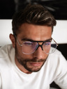VEYREY VeyRey Asa Silber Blau Lichtblockierende Sonnenbrille