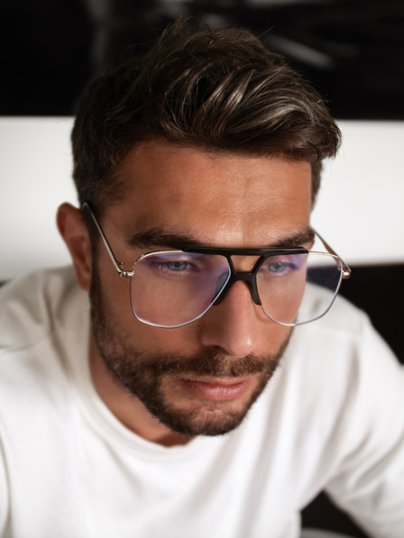 VEYREY VeyRey Asa Silber Blau Lichtblockierende Sonnenbrille