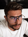 VEYREY VeyRey Asa Silber Blau Lichtblockierende Sonnenbrille