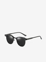 VEYREY Schwarze polarisierte Sonnenbrille mit Halbrahmen VeyRey Bisegni