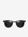 VEYREY Schwarze polarisierte Sonnenbrille mit Halbrahmen VeyRey Bisegni